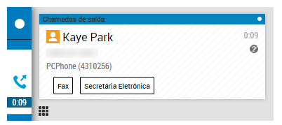 Imagem do botão de secretária eletrônica na interface do Personal Connection.