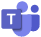 o ícone do Microsoft Teams: ícones de pessoas com a letra T.