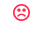 Icon of a red frowning face.