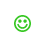Icon of a green smiling face.