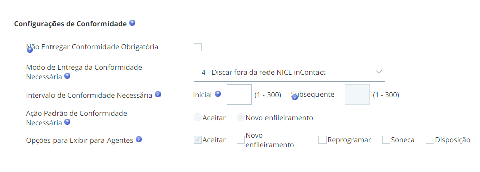 Imagem das configurações de conformidade de habilidade de conexão pessoal
