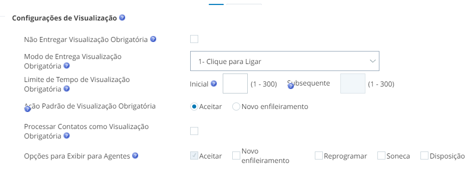 Configurações de visualização de competências de voz do Personal Connection