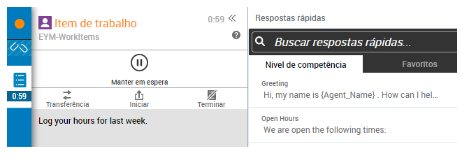 Imagem do espaço de trabalho de itens de trabalho no MAX.
