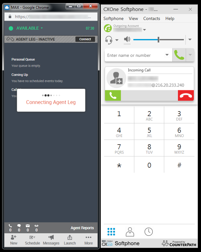 Imagem de como fazer login no Softphone.