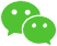 o ícone do WeChat: dois balões de fala verdes com pontos dentro.