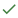 Marca de verificação verde, indicando "suportado"