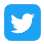 Twitter 徽标，正方形内有一只小鸟。