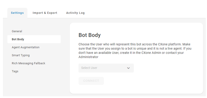 Screenshot of Bot name dialog