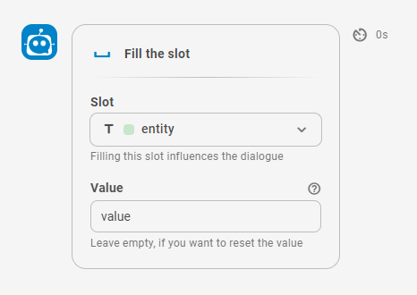 the output of the fillSlot method example